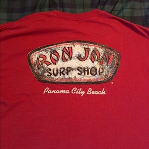 Ron Jon Short Sleeve Crewneck T-Shirt in Burgundy,XL